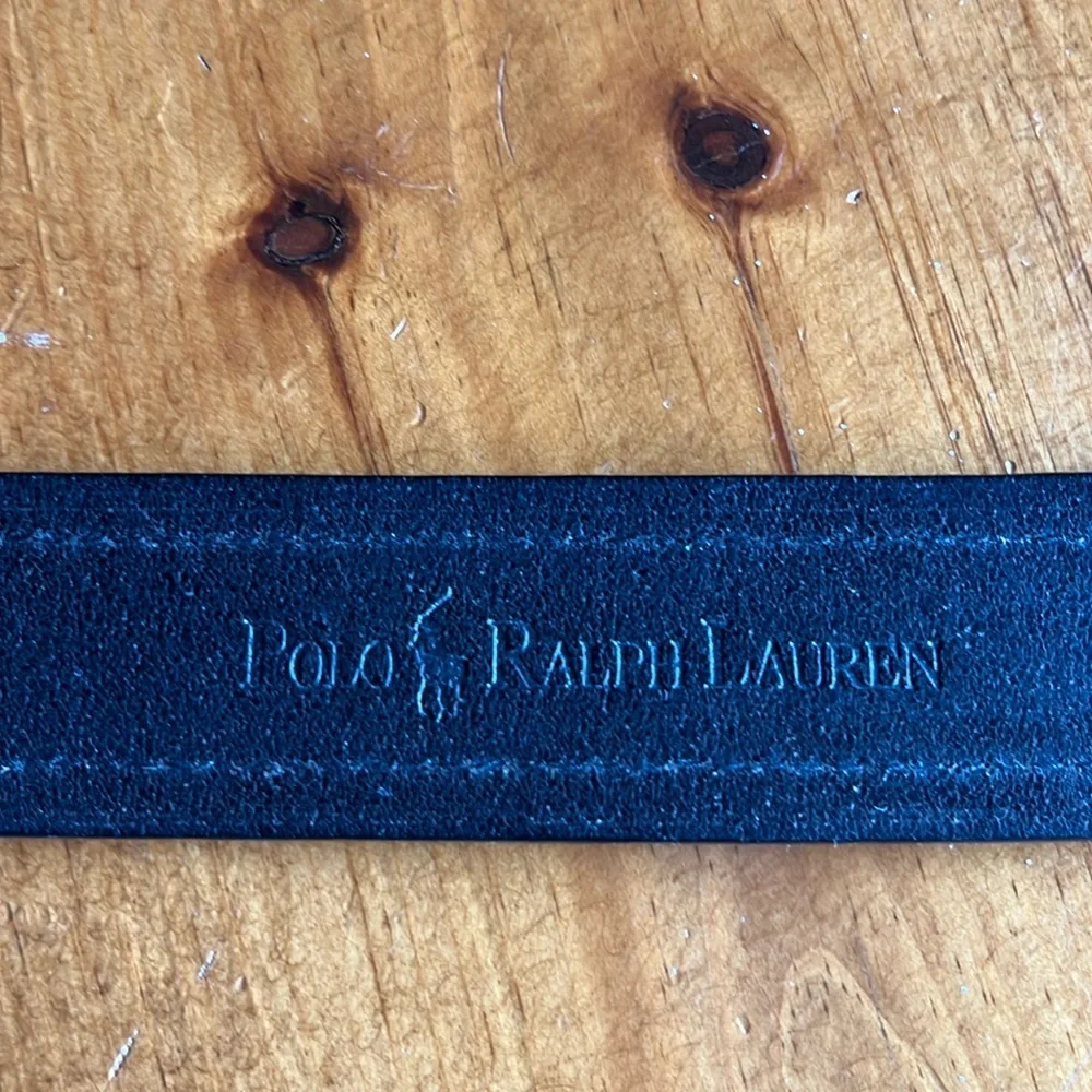 Polo Ralph Lauren Italian Black Leather Belt Sz 42